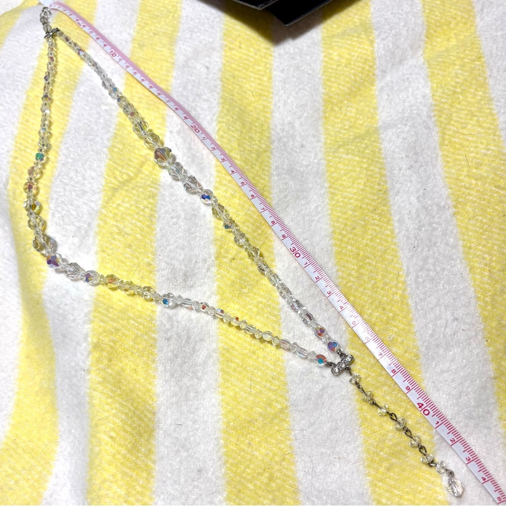 Dazzling Vintage Double-Strand Aurora Borealis Crystal Necklace - Picture 12 of 14